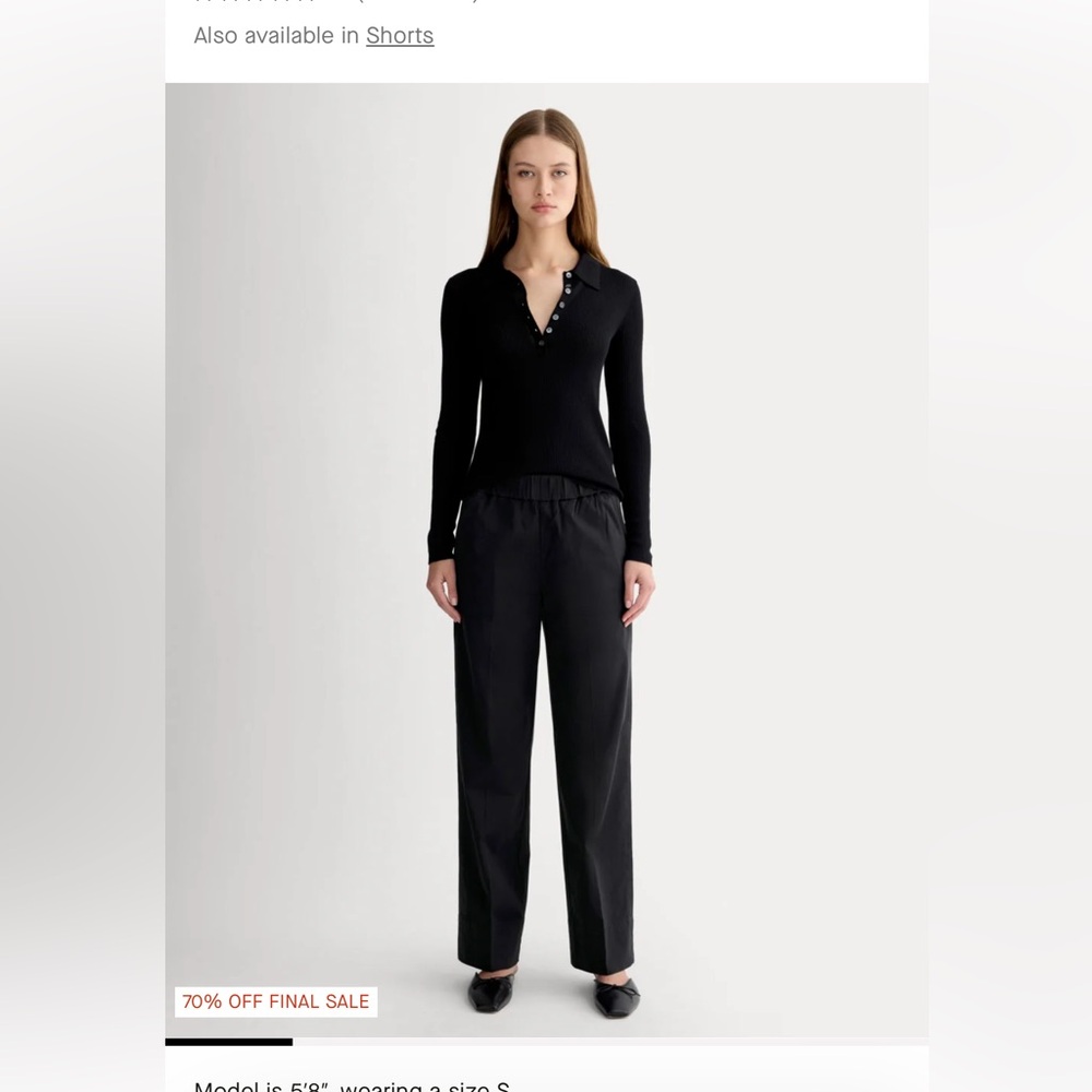Everlane Black Straight-Leg Pants
